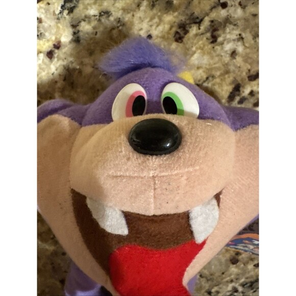 Vintage Tiny Toon Adventures Dizzy Devil Stuffed Plush Warner Bros 1990 Ace - Picture 2 of 9
